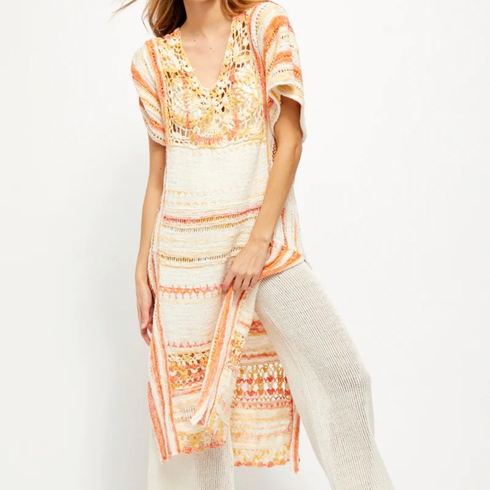 Free People Tropical Rain Maxi Dress - crocheted